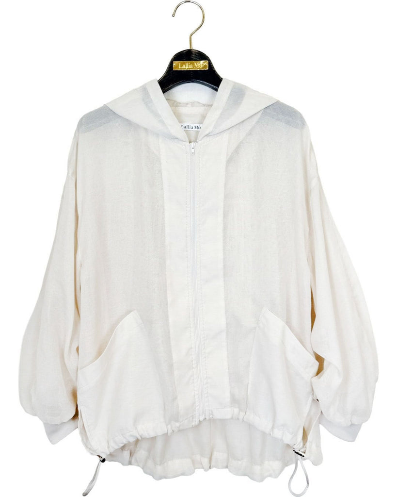 5/27発売]バックプリーツメッシュフードブルゾン – Lallia Mù