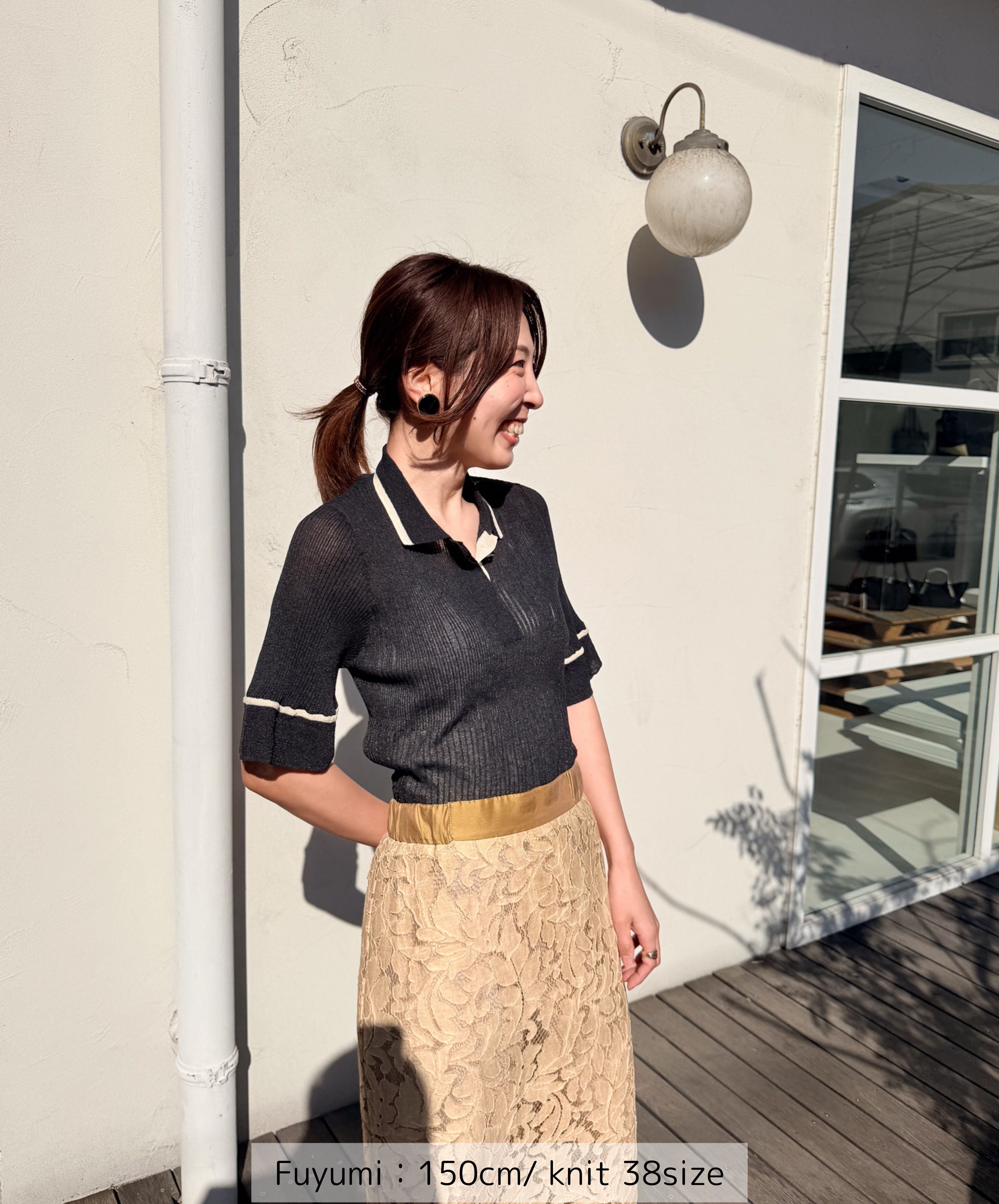 2/19〜予約]シアーリブニットポロ – Lallia Mù