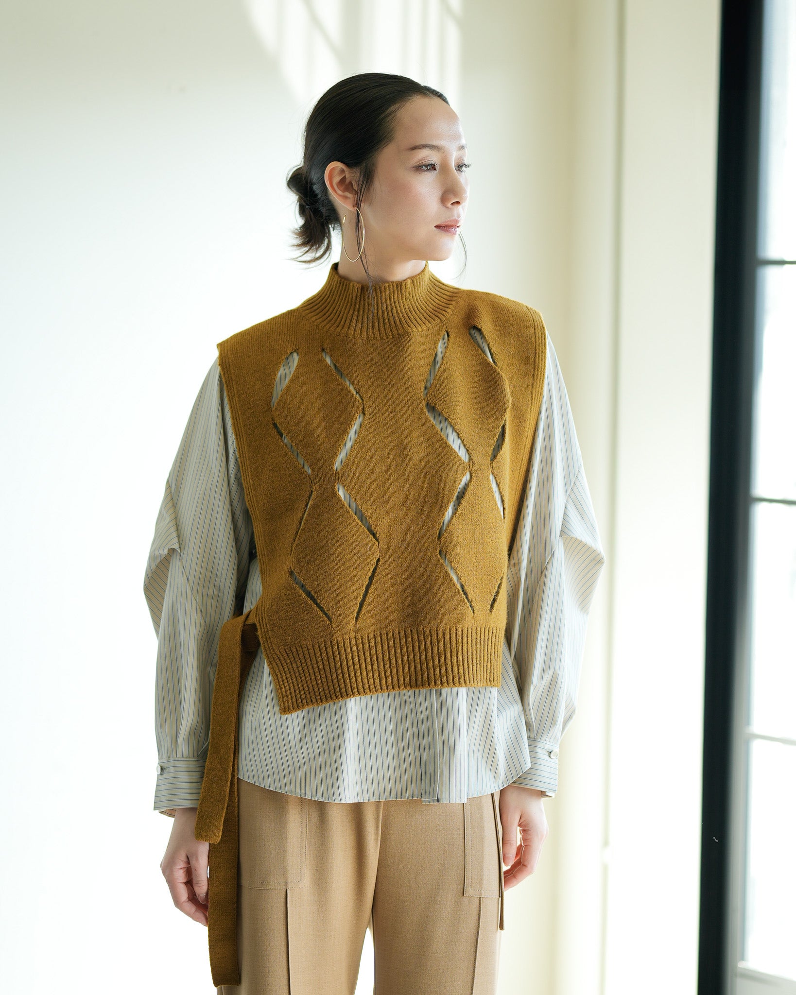 9/3発売]ダイヤカットニットベスト – Lallia Mù