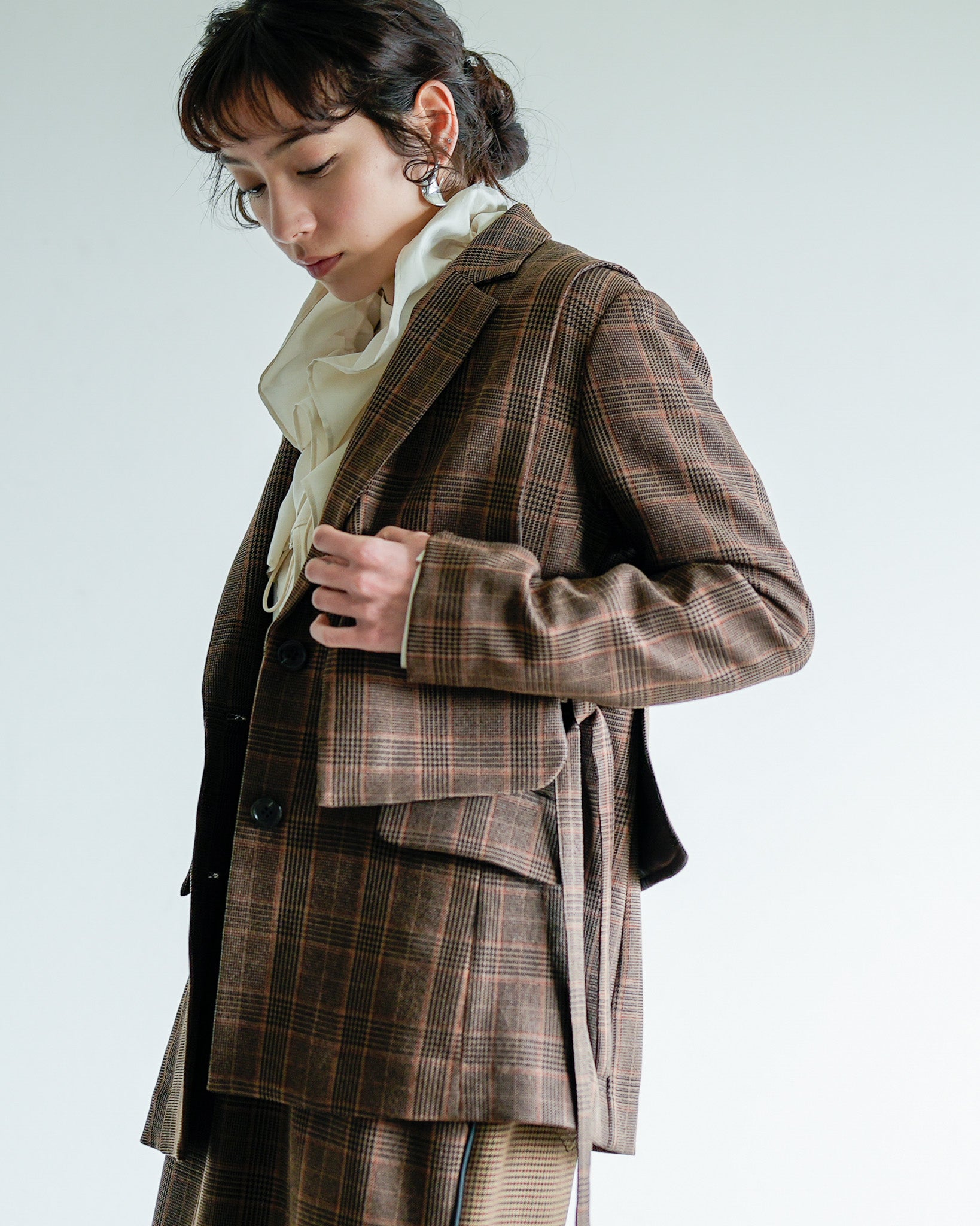 3wayチェックジャケットセットベスト – Lallia Mù