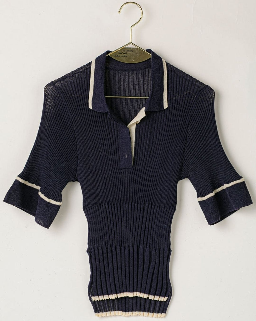 2/19〜予約]シアーリブニットポロ – Lallia Mù