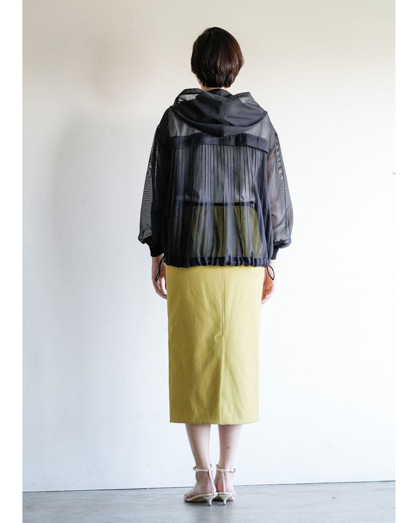 5/27発売]バックプリーツメッシュフードブルゾン – Lallia Mù