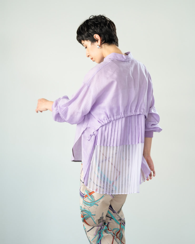 バックプリーツレイヤードシアーシャツ – Lallia Mù