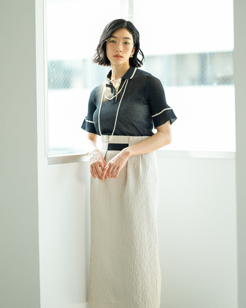 2/19〜予約]シアーリブニットポロ – Lallia Mù