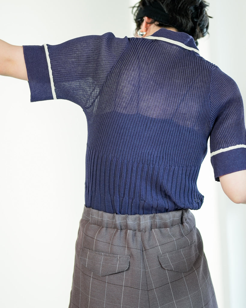 2/19〜予約]シアーリブニットポロ – Lallia Mù