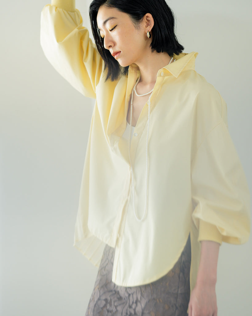 uuuuu　COLUMN / バックプリーツシャツ antiqua（アンティカ） バックプリーツシャツ シャツ レディース