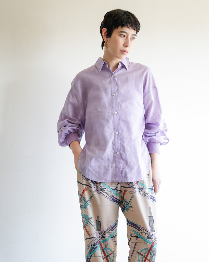 3/4発売]バックプリーツレイヤードシアーシャツ – Lallia Mù