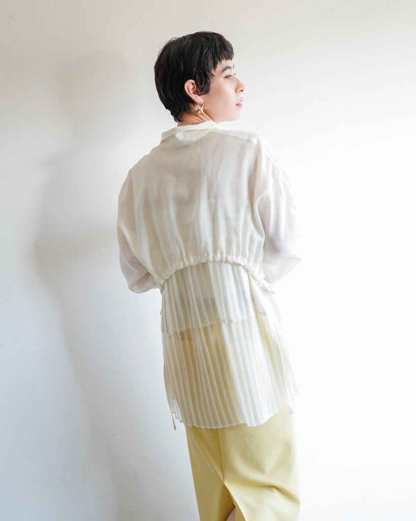 バックプリーツレイヤードシアーシャツ – Lallia Mù