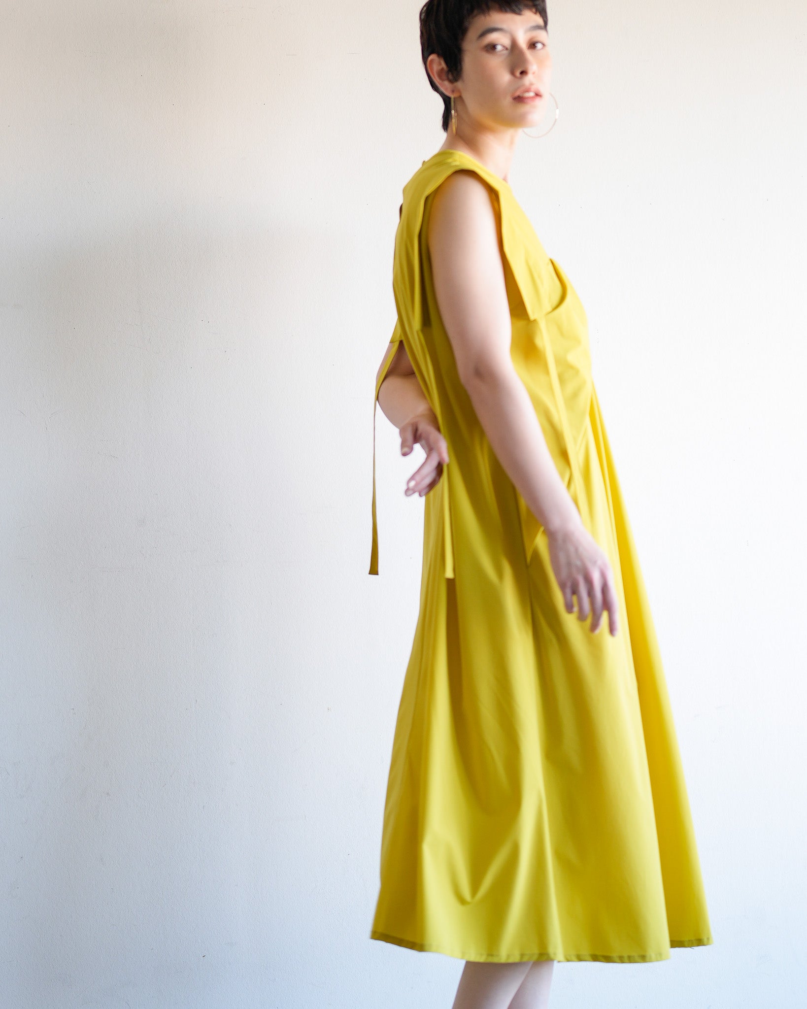 アシンメトリードレープドレス – Lallia Mù