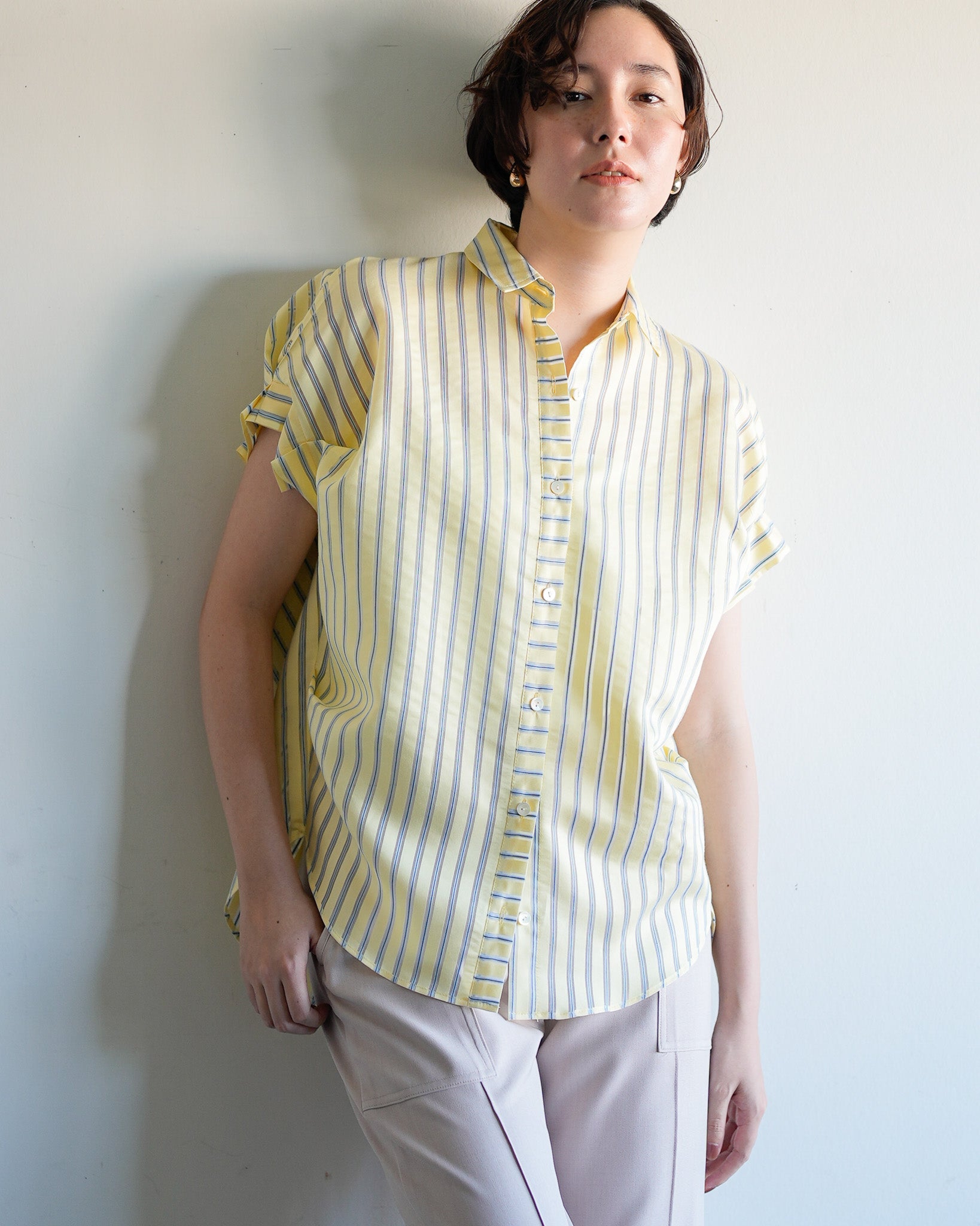 タックスリーブストライプシャツ – Lallia Mù