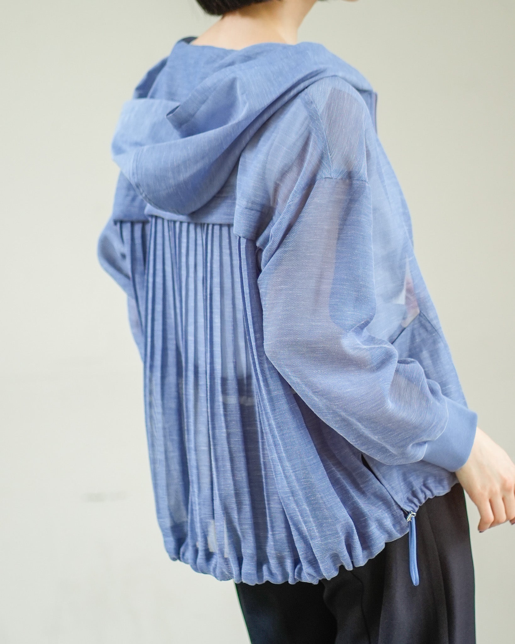 5/27発売]バックプリーツメッシュフードブルゾン – Lallia Mù