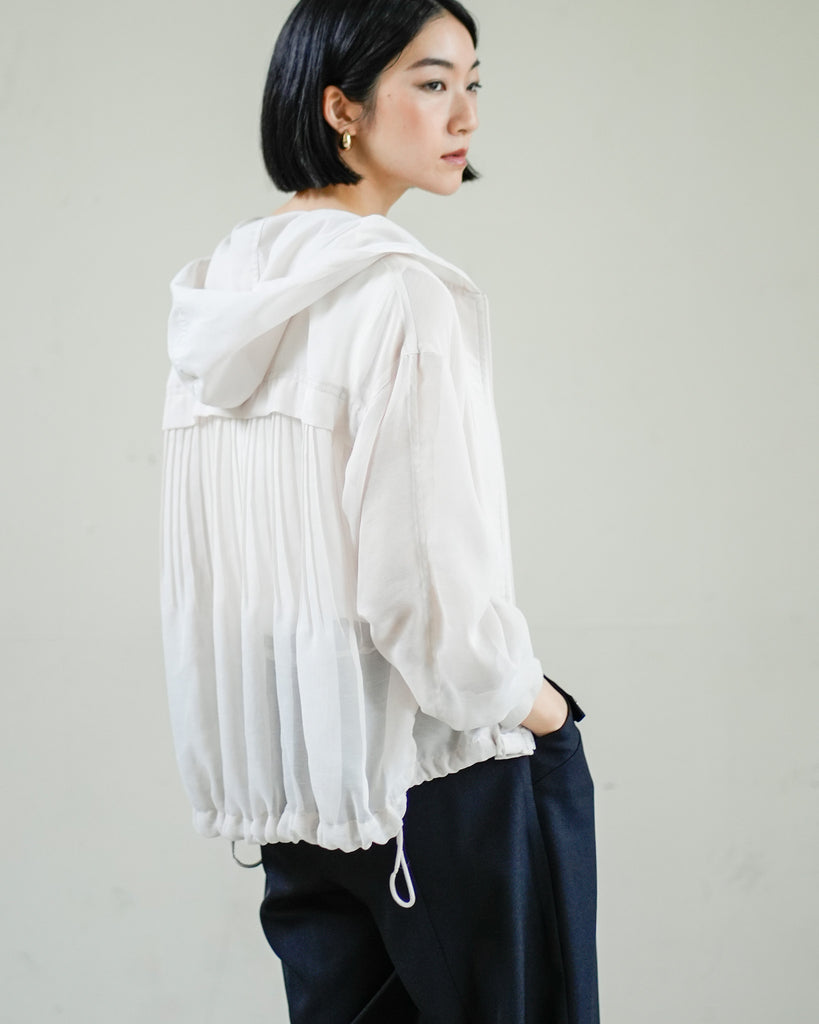 5/27発売]バックプリーツメッシュフードブルゾン – Lallia Mù