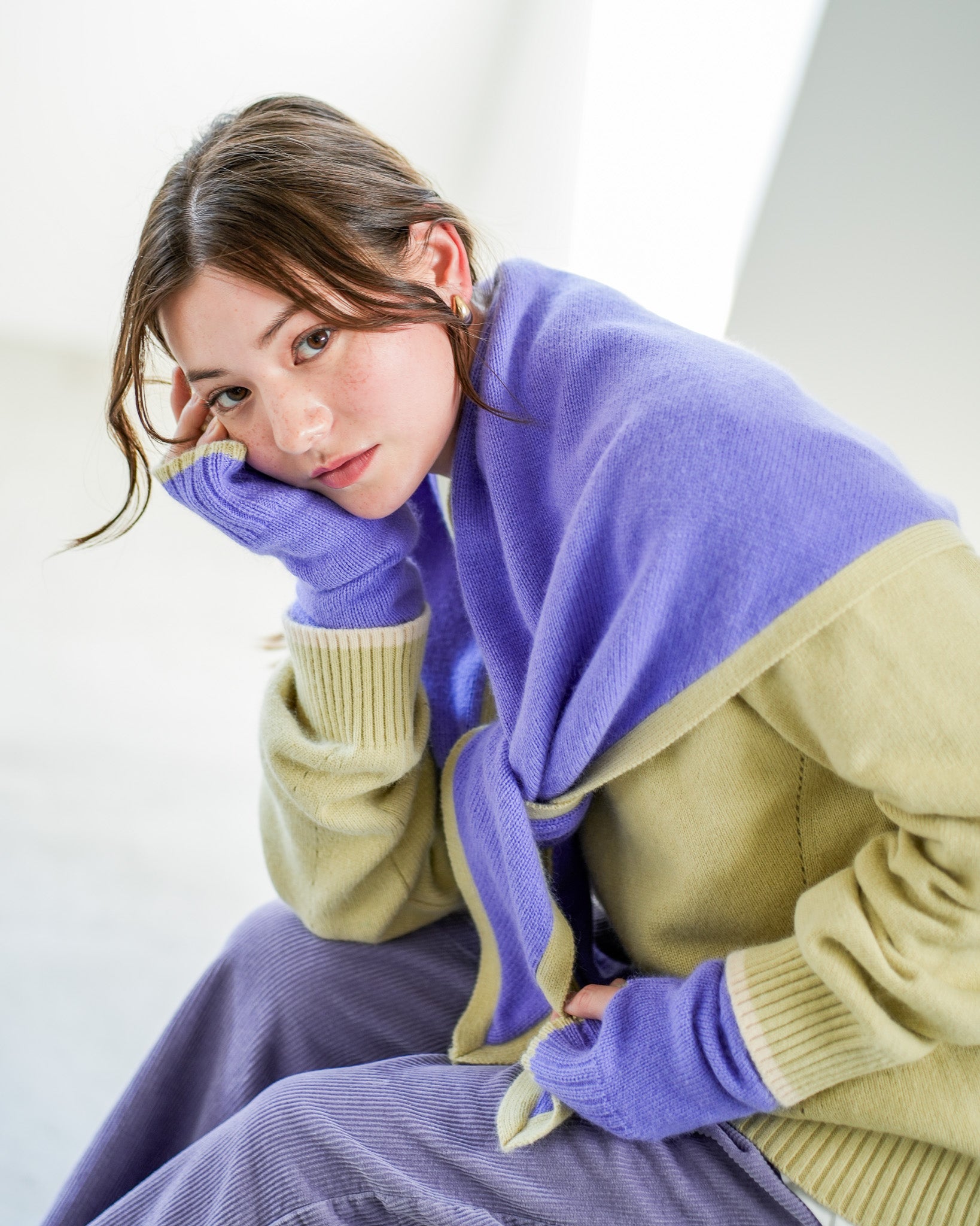 トライアングルニットストール – Lallia Mù