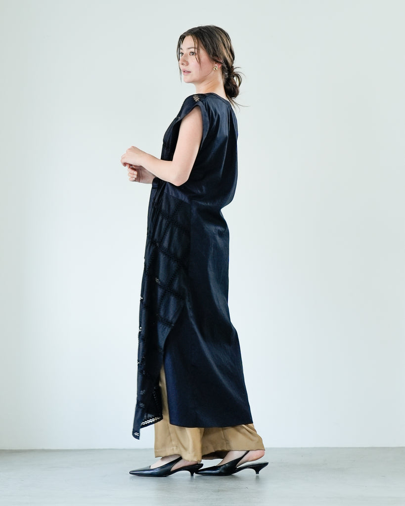 日本橋先行】クロッシェチェックパネルワンピース – Lallia Mù
