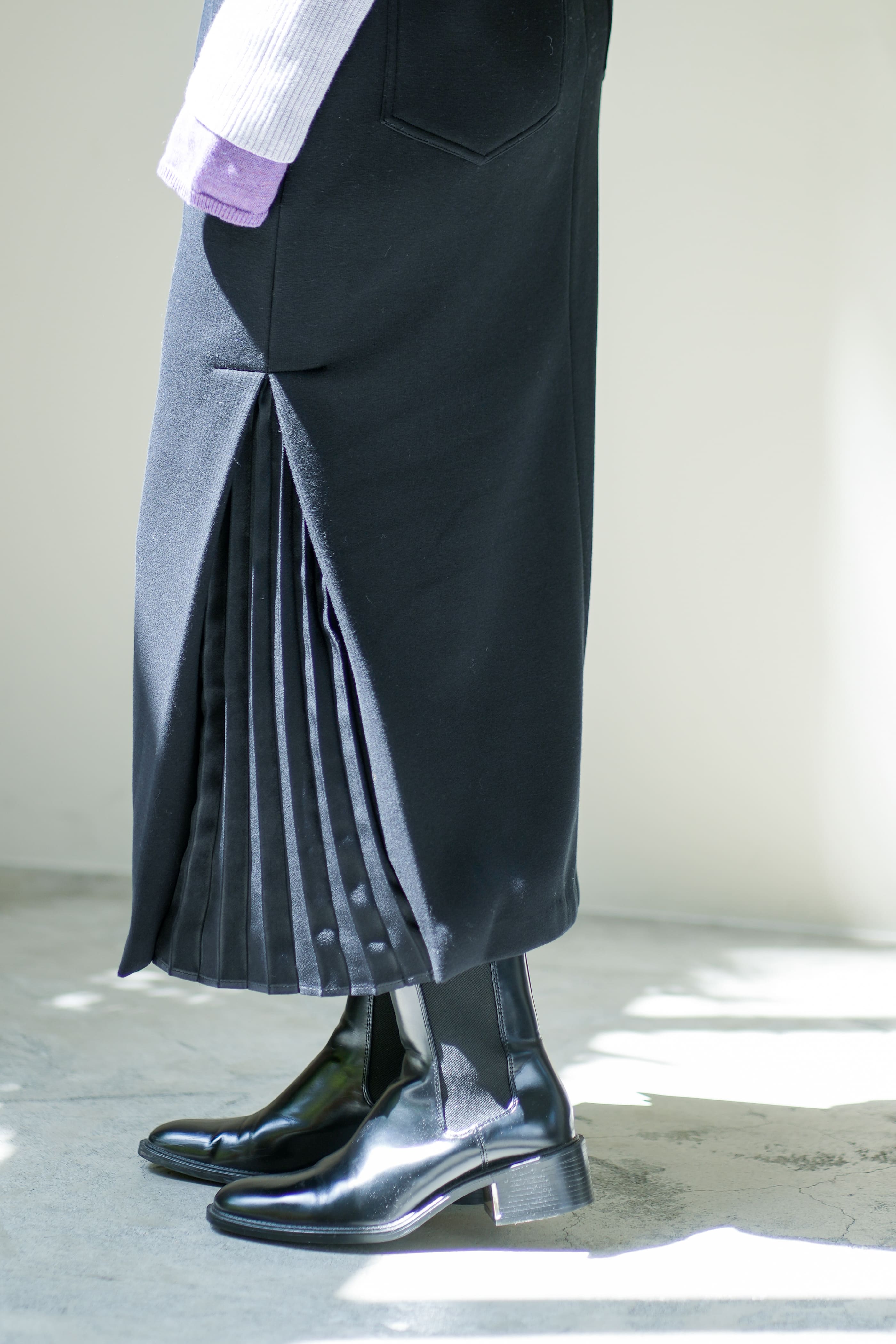 サイドプリーツボンバーヒートスカート – Lallia Mù