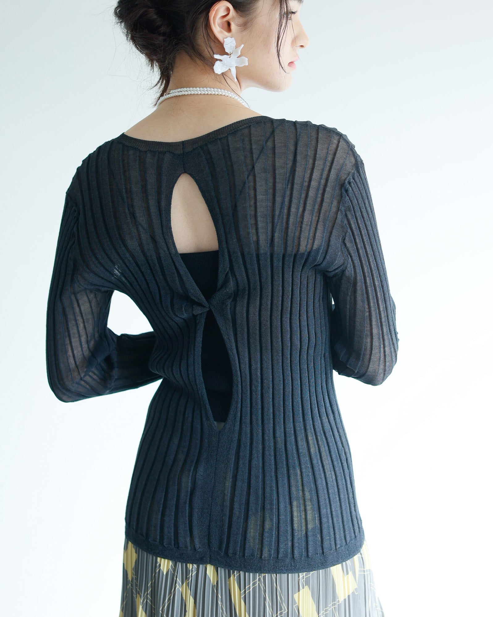 バイカラー2WAYカフシアーニット – Lallia Mù